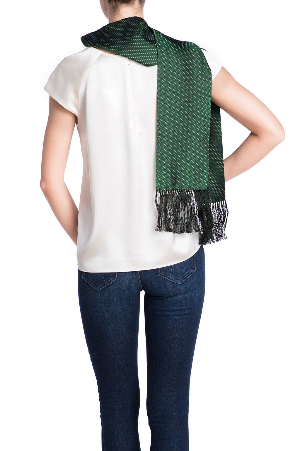 JANE CARR Jacquard Micro Dot Scarf-Scarves-Wardrobe Apparel
