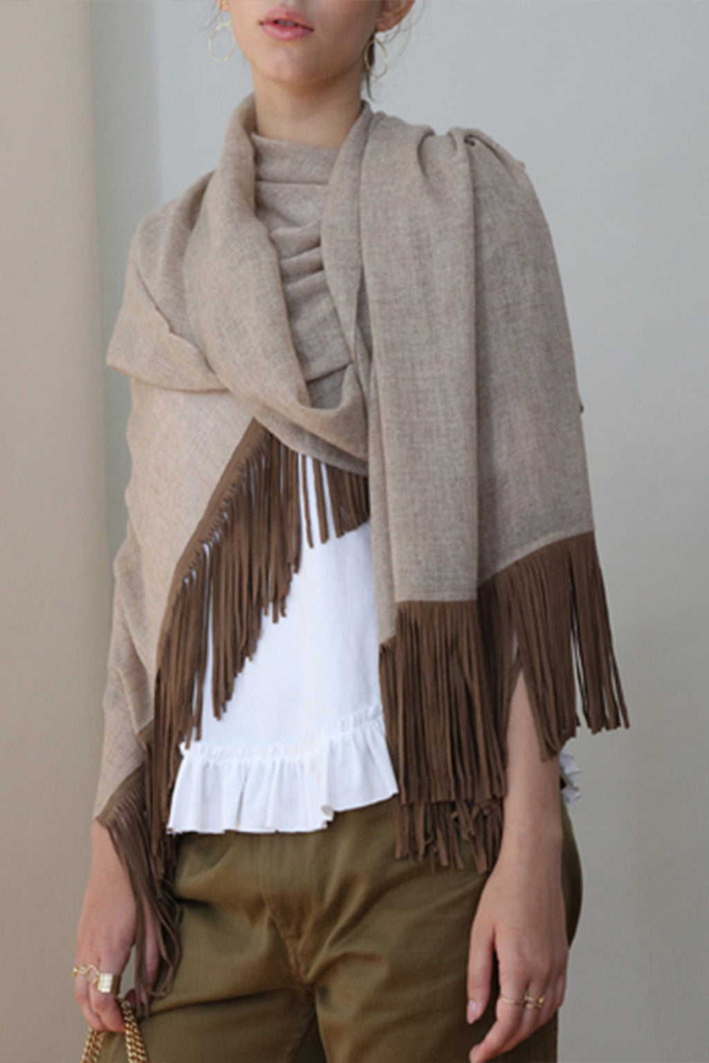 JANE CARR Gaucho Wrap Scarf-Scarves-Wardrobe Apparel