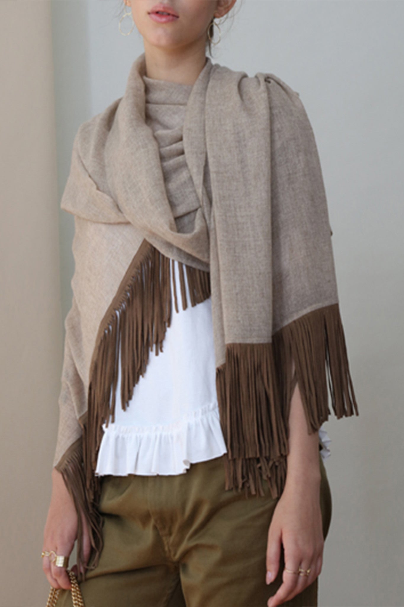 JANE CARR Gaucho Wrap Scarf-Scarves-Wardrobe Apparel