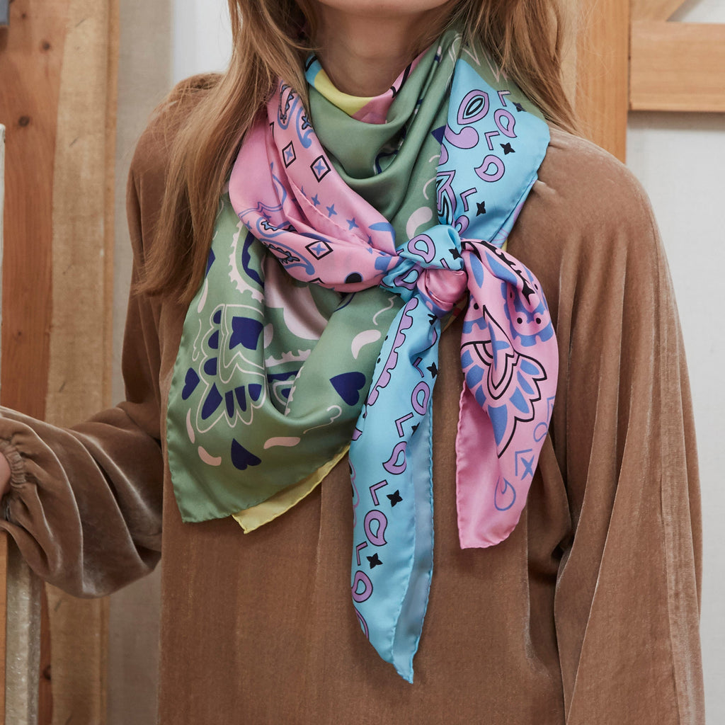 JANE CARR Bandanas Square Scarf-Scarves-Wardrobe Apparel
