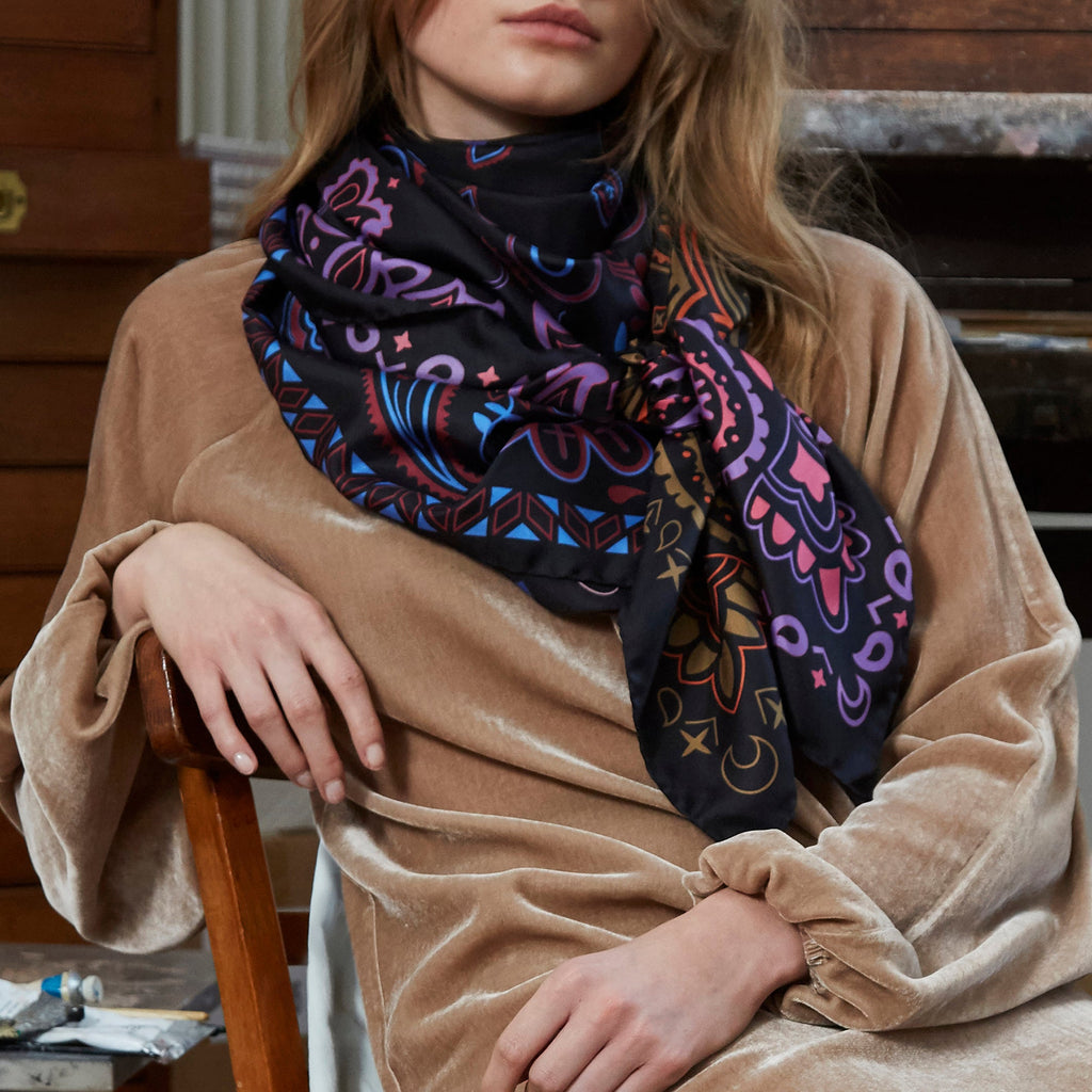 JANE CARR Bandanas Square Scarf-Scarves-Wardrobe Apparel