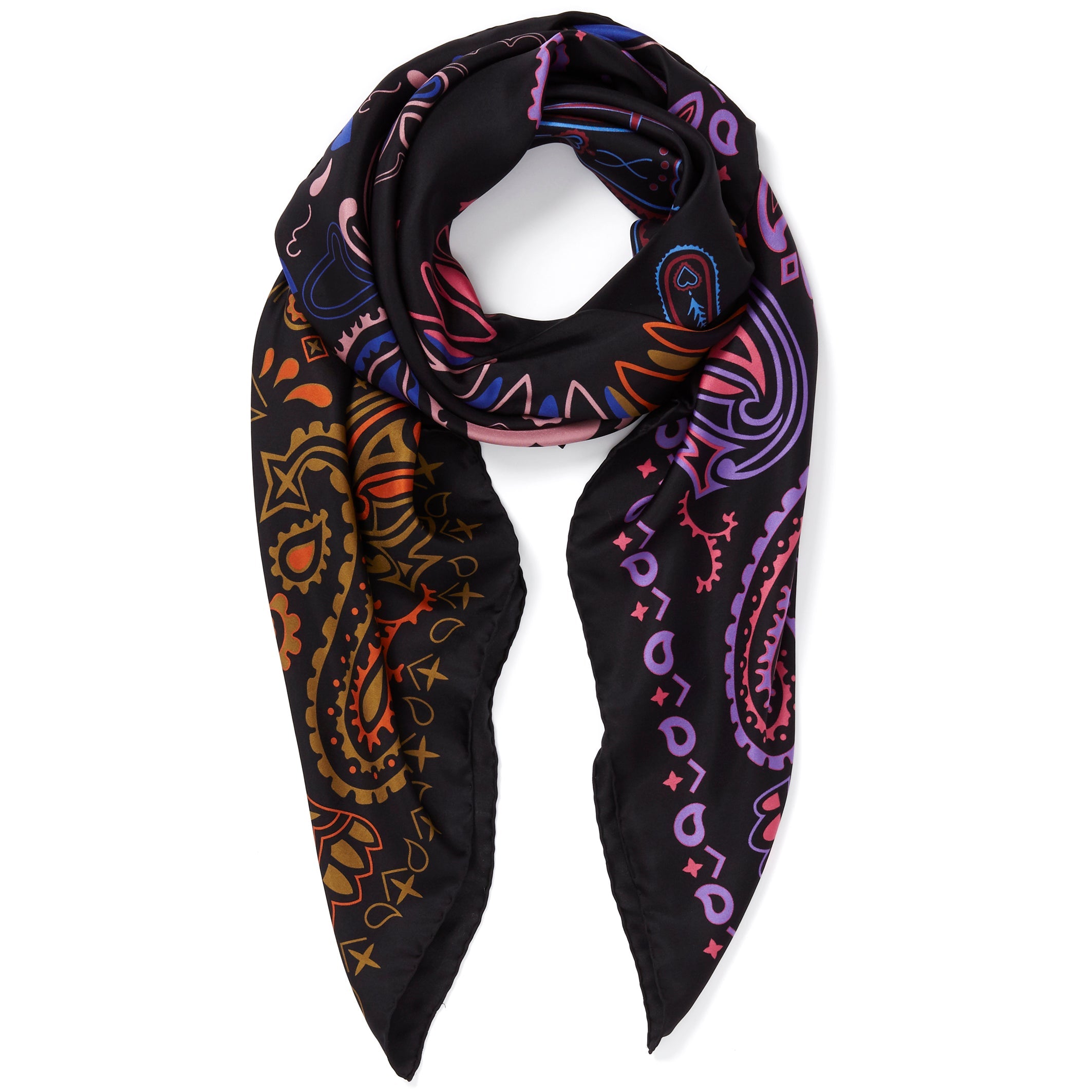 JANE CARR Bandanas Square Scarf-Scarves-Wardrobe Apparel