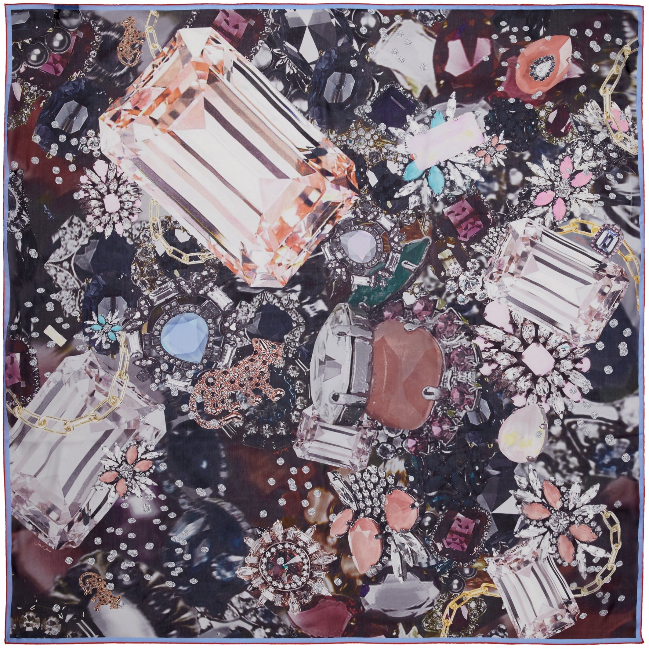 JANE CARR Tresor Square Scarf-Scarves-Wardrobe Apparel