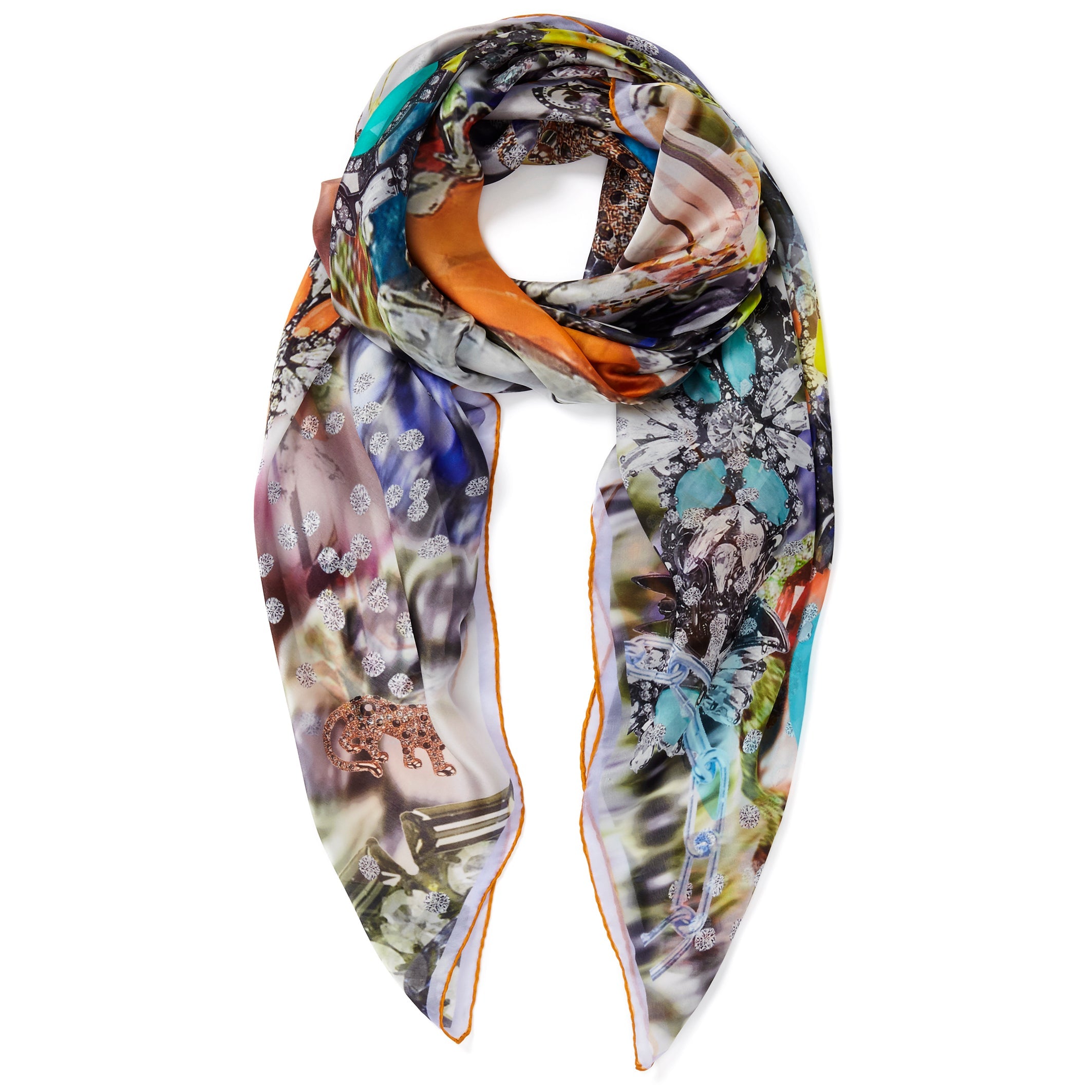 JANE CARR Tresor Square Scarf-Scarves-Wardrobe Apparel