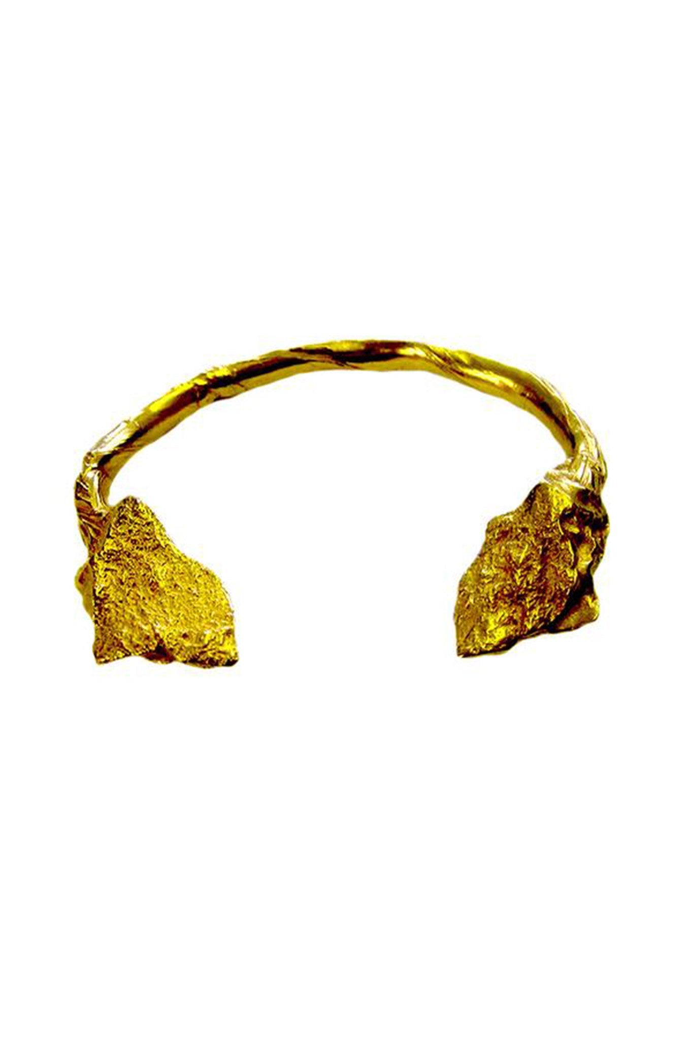 IMOGEN BELFIELD Plated Rocks Cuff Bangle-Jewellery-Wardrobe Apparel